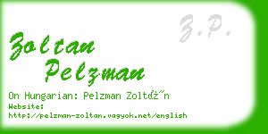 zoltan pelzman business card